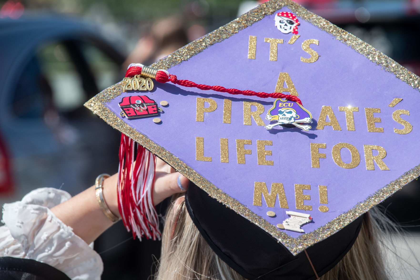 Northwest Guilford High School's drive-thru graduation